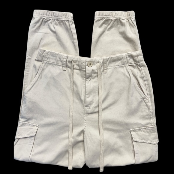 Z-Supply Cargo Pants Women M Beige Drawstring Pockets Soft Comfy Jogger Style - Picture 1 of 10